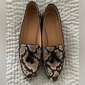 J.Crew Snakeskin Loafers